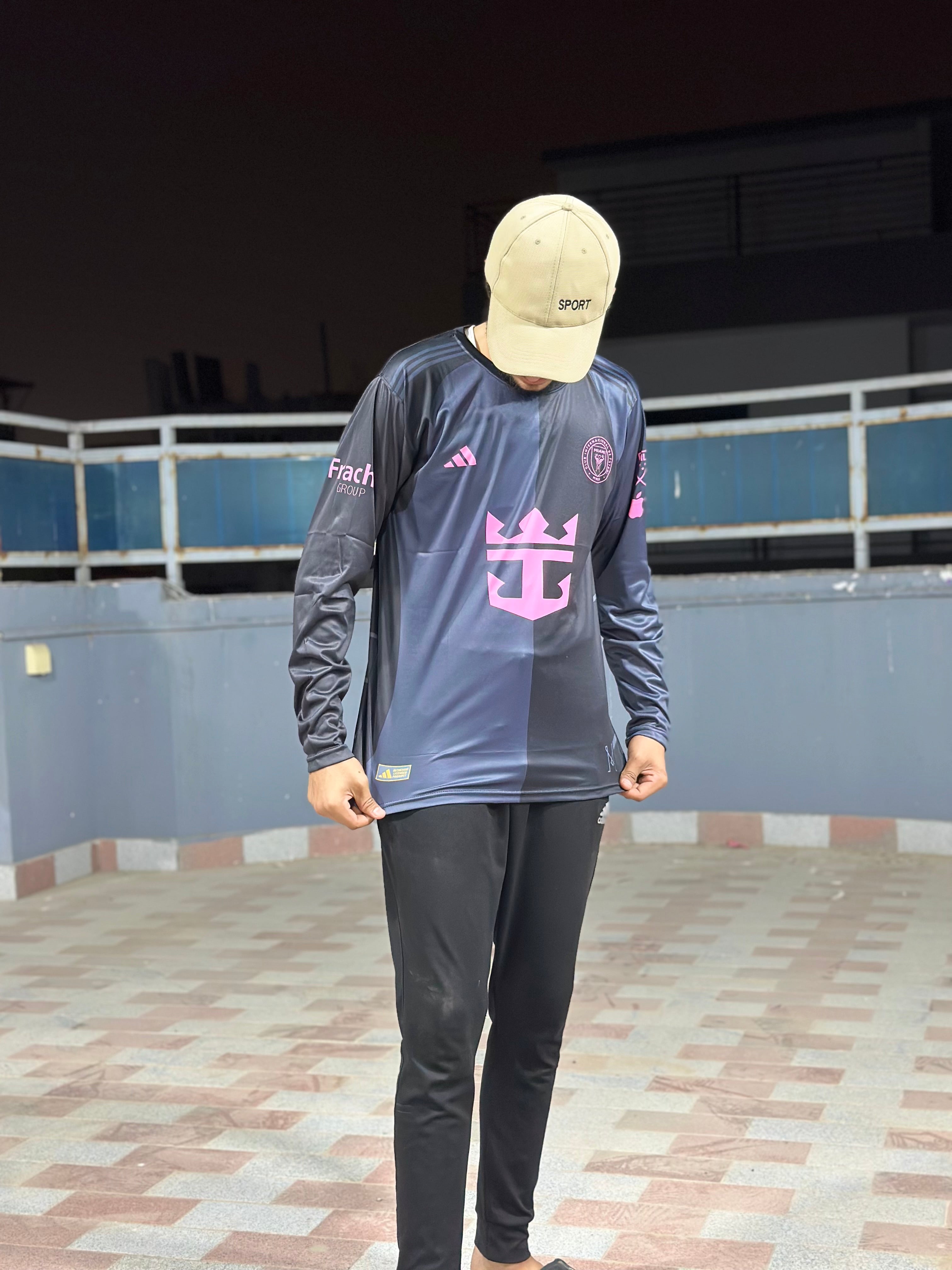 INTER MIAMI 25/26 Long-Sleeve AWAY Jersey – Pink Crest Edition